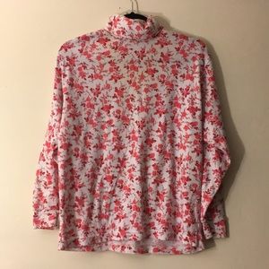 Vintage floral turtle neck